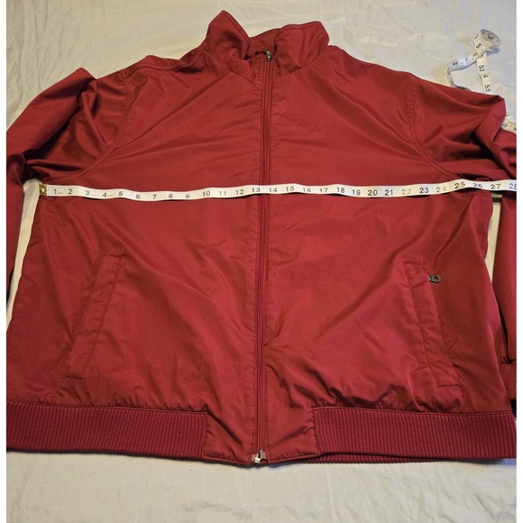 Eddie Bauer Red Full Zip Long Sleeve Windbreaker Jacket Sz XL Mesh Lined Durable - Picture 2 of 7